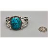Image 2 : Spectacular Large Spiderweb Turquoise Bracelet