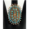 Image 8 : Gorgeous Gold Zuni Needle Point Turquoise Ring