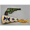 Image 2 : Beaded Holster with Metal Toy Gun