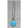 Image 2 : Large Stone Pendant with Handmade Chain