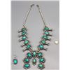Image 3 : Turquoise Squash Blossom Necklace Set