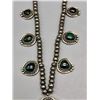 Image 4 : Squash Blossom Style Necklace with Chrysocolla
