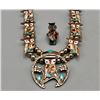 Image 2 : Zuni Owl Inlay Necklace and Ring Set