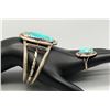 Image 8 : Turquoise and Sterling Silver Necklace Bracelet and Ring
