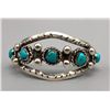 Image 1 : Five Stone Turquoise and Sterling Silver Bracelet