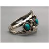 Image 2 : Five Stone Turquoise and Sterling Silver Bracelet