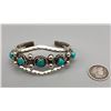 Image 8 : Five Stone Turquoise and Sterling Silver Bracelet