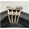 Image 8 : Vintage Flower Pot Design Turquoise Bracelet