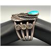 Image 8 : Vintage Flower Pot Design Turquoise Bracelet