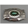 Image 1 : Sterling Silver and Turquoise Belt Buckle