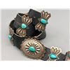 Image 4 : Beautiful Vintage Turquoise and Sterling Silver Concho Belt