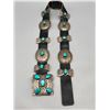 Image 5 : Beautiful Vintage Turquoise and Sterling Silver Concho Belt
