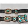 Image 6 : Beautiful Vintage Turquoise and Sterling Silver Concho Belt