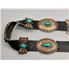 Image 8 : Beautiful Vintage Turquoise and Sterling Silver Concho Belt
