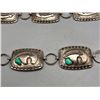 Image 5 : Bear Themed Sterling Silver and Turquoise Concho Belt