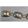 Image 9 : Bear Themed Sterling Silver and Turquoise Concho Belt