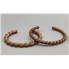 Image 2 : Group of Four Copper Bracelets and a Copper Ashtray