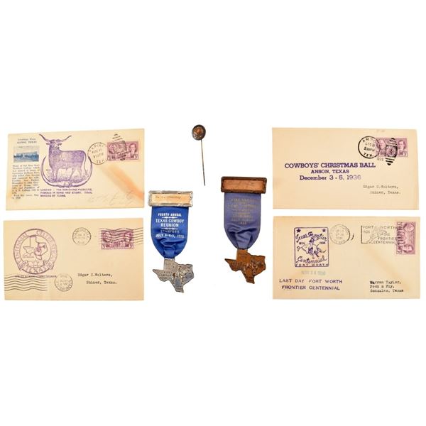 Texas Cowboy Reunion Pins & Envelopes