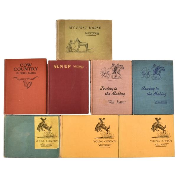 Collection Of 8 Books By Will James