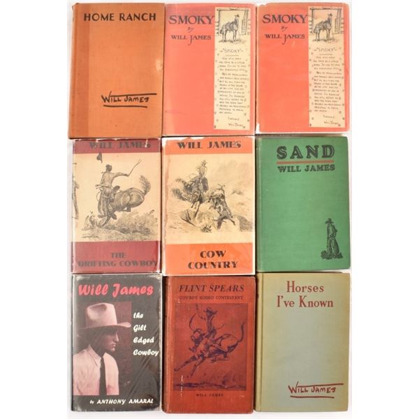 Collection Of 9 Books By Will James