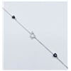 Image 2 : STERLING SILVER HEART SHAPE SAPPHIRE BRACELET W/ CZ HEARTS W/ APPRAISAL $845