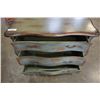 Image 8 : Vintage rustic 3 drawer dresser - 38 inches wide x 19 inches deep x 32.5 inches tall