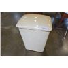 Image 2 : Vintage vinyl clothes hamper - 14 inches wide x 10 inches deep x 2 foot tall