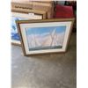 Image 2 : 2 guilt framed pictures sailing and island