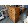 Image 8 : Antique walnut highboy 6 drawer dresser - 34 inches wide x 18 deep x 49 tall