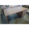 Image 2 : MODERN BROWN 2 DRAWER DESK - 55 inches wide x 25.5 deep x 29 tall