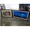 Image 1 : Large ship oil on canvas and large framed floral