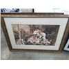 Image 2 : Large ship oil on canvas and large framed floral