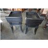 Two Eastern side tables with removable trays