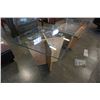 Image 8 : GLASSTOP COFFEE AND ENDTABLE - coffee 50 inches wide x 30 x 20 tall, endtable 28 x 28 inches x 2 foo