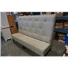 Image 2 : UPHOLSTERED TUFTED TALL BACK BENCH, 55 INCHES TALL X 60 WIDE X 27 DEEP