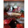 Image 2 : LOT OF GARDEN DECOR, STRAWBERRY BEAR FIGURE, SEED SPREADER