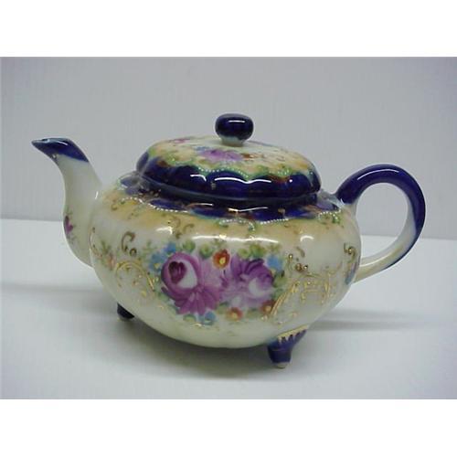 ROYAL NIPPON COBALT BLUE/FLORAL TEAPOT 1816568