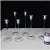 Image 1 : LOT: 6 GLASS CANDLE HOLDERS / PORTE-CHANDELLE