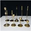 Image 1 : LOT: 9 BRASS CANDLE HOLDERS/ PORTE-CHANDELLE