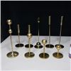 Image 2 : LOT: 9 BRASS CANDLE HOLDERS/ PORTE-CHANDELLE