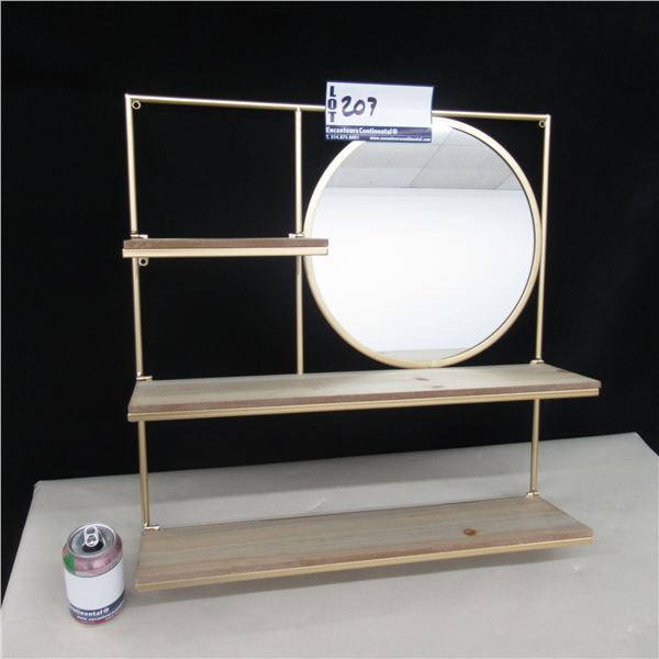 SHELF WITH MIRROR / ETAGERE MURALE A/ MIROIR