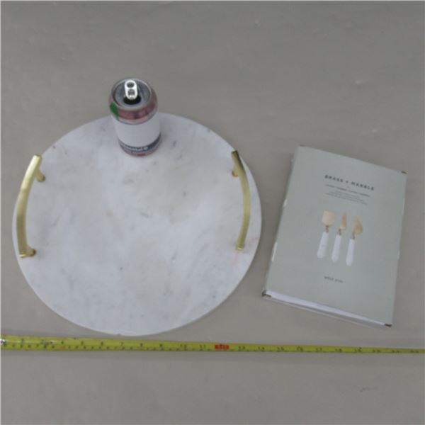 15" MARBLE CHEESE PLATTER / PLATEAU EN MARBREE