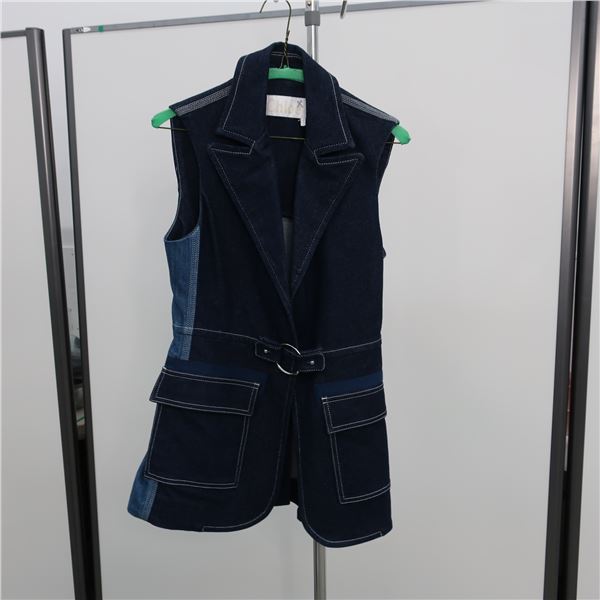 CHLOÉ DENIM VEST - SIZE:3S, (MAIN CHARACTER)