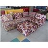 Image 1 : 5-PIECES COUCH WITH OTTOMAN 32" X 32" 27" (EACH)