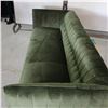 Image 3 : SOFA 83" X 33" X 31" GREEN VELVET