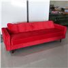Image 1 : SOFA 85" X 35" X 24" RED VELVET