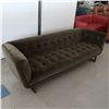 Image 1 : SOFA 92" X 32" X 26" OLIVE VELVET