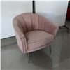 Image 1 : CHAIR,  SALMON VELVET
