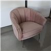 Image 1 : CHAIR,  SALMON VELVET