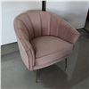 Image 1 : CHAIR,  SALMON VELVET